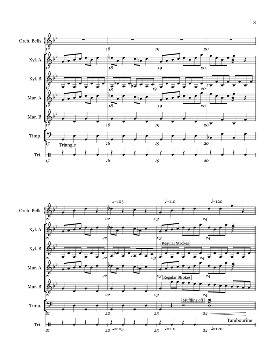 In The Hall Of The Mountain King from Peer Gynt Suite Marimba scores gallery preview page 3