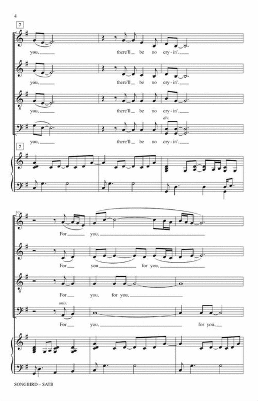 Songbird 4-Part scores gallery preview page 4