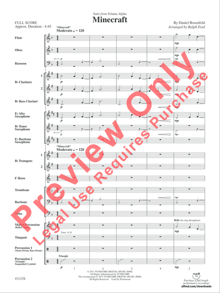 Minecraft Minecraft Concert Band scores gallery preview page 3