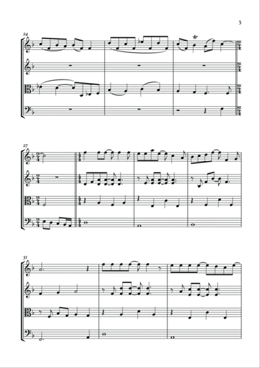 Love Of My Life String Quartet scores gallery preview page 4