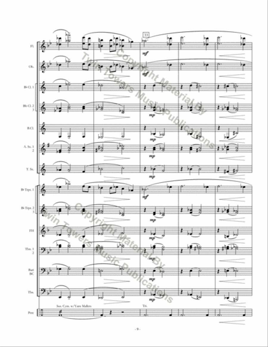Elegy Elegy Concert Band scores gallery preview page 10