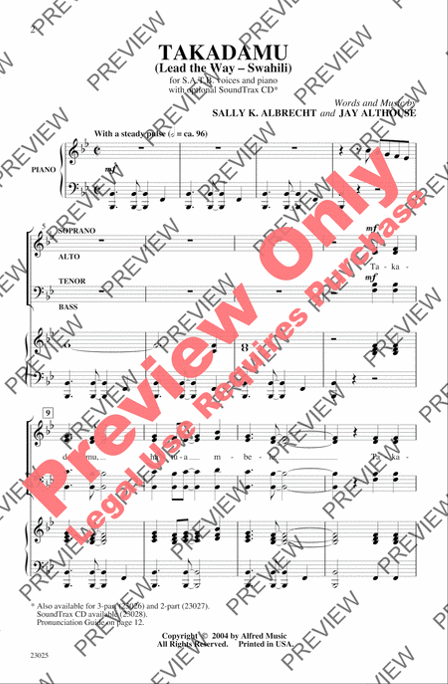 Takadamu 4-Part scores gallery preview page 2