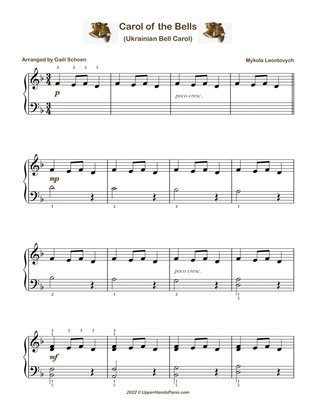 Book cover for Carol of the Bells (Ukrainian Bell Carol) Easier to Play