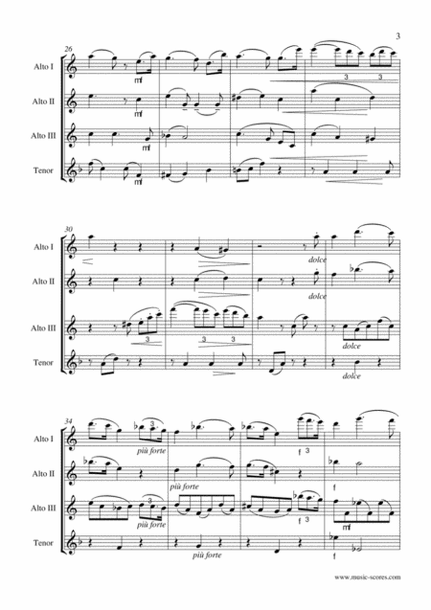 Consolation No. 5 in E Major - Saxophone Quartet image number null