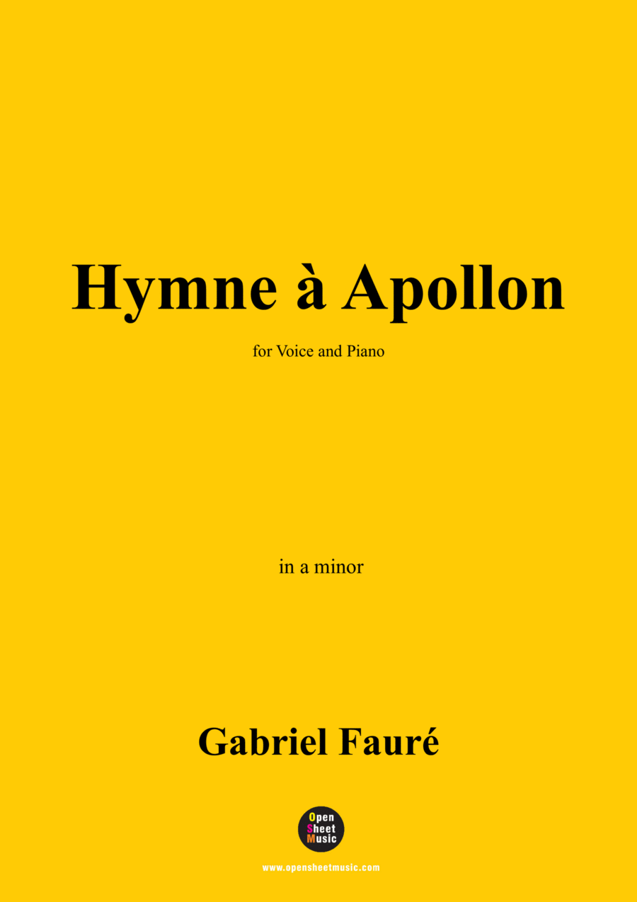 G. Fauré-Hymne à Apollon,in a minor,Op.63 Voice scores gallery preview page 1