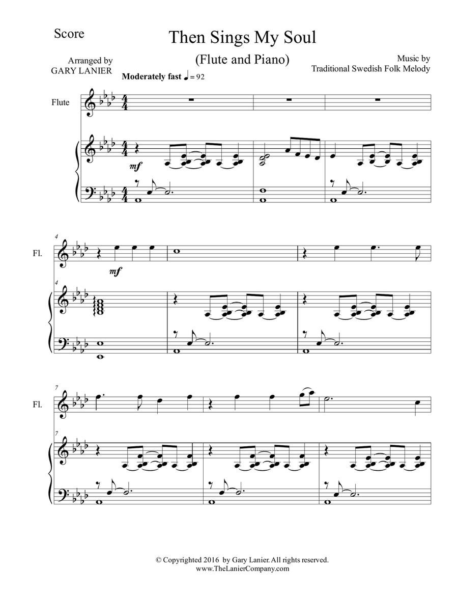 THEN SINGS MY SOUL (For Flute & Piano with Parts) Flute Solo scores gallery preview page 2