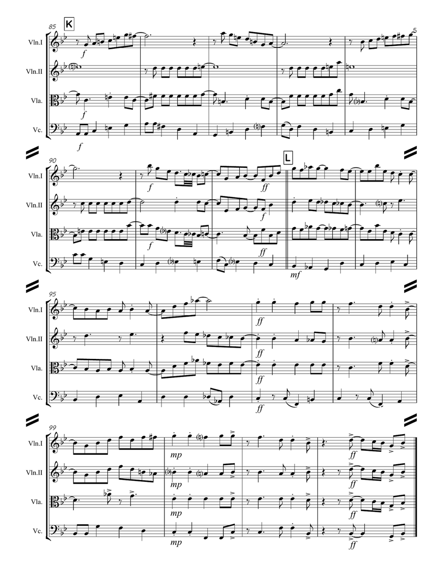 I've Got The World On A String String Quartet scores gallery preview page 6