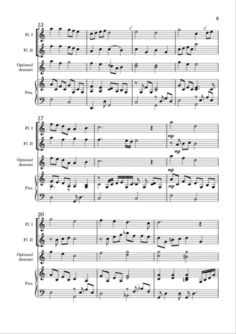 Be Still, Be Calm Flute Duet scores gallery preview page 3