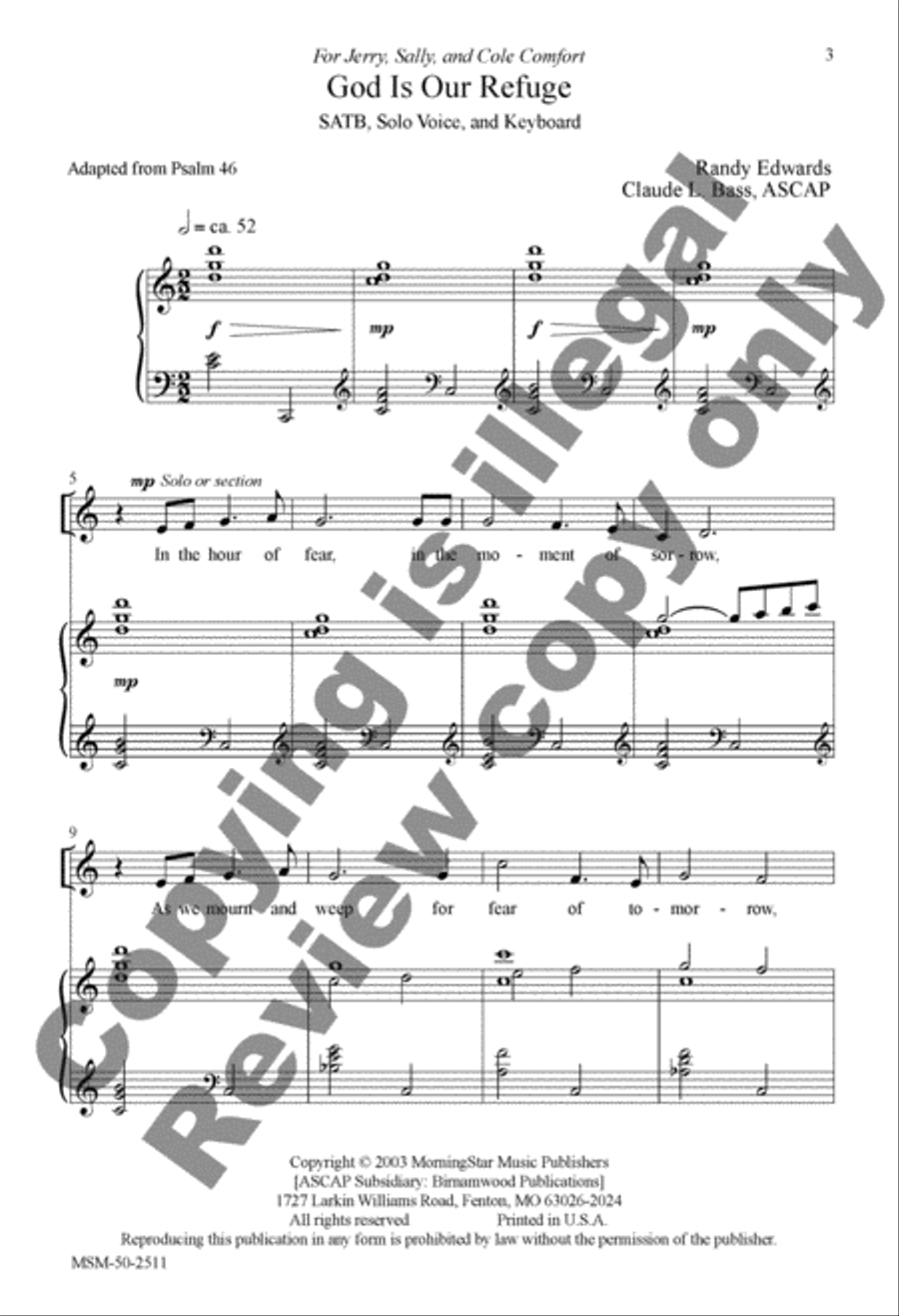 God Is Our Refuge 4-Part scores gallery preview page 2