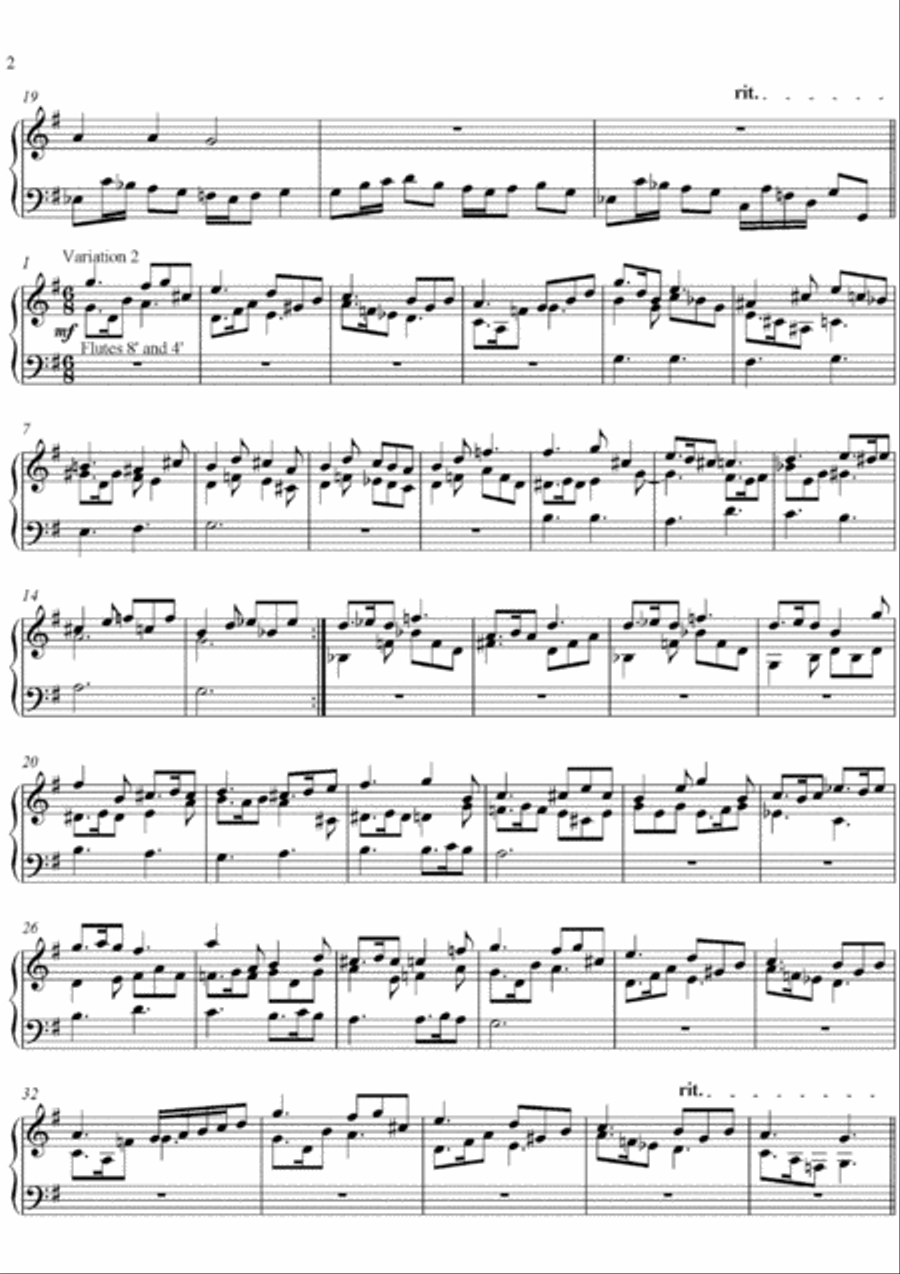 Variations on Meinen Jesum lass ich nicht, Op. 2 (2007) Organ Solo scores gallery preview page 2
