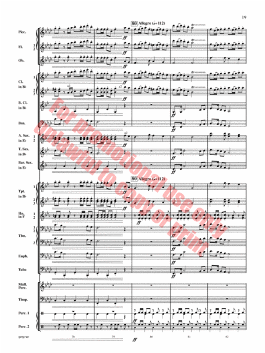 Courage of the Cossacks Concert Band scores gallery preview page 20