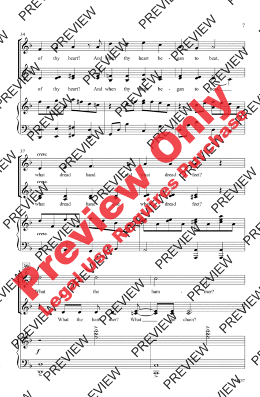 Tiger! Tiger! Women's Choir scores gallery preview page 6
