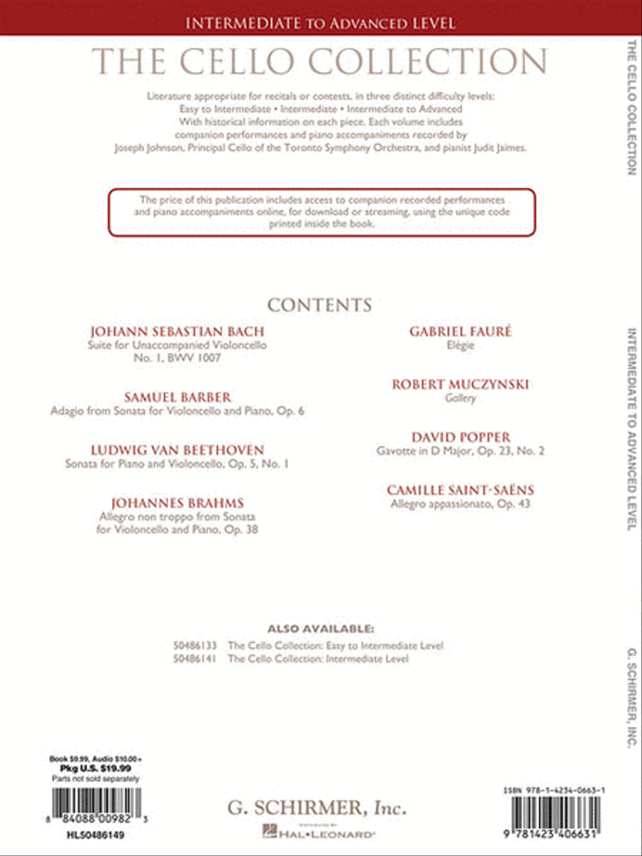 The Cello Collection – Intermediate to Advanced Level Cello scores gallery preview page 2