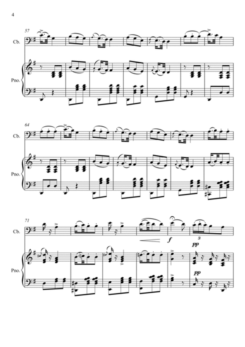 Giuseppe Verdi - La donna e mobile (Rigoletto) Double Bass - G Key