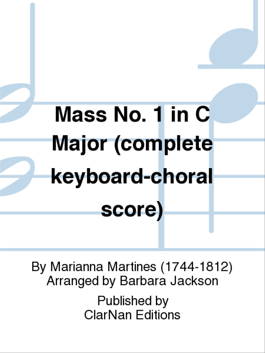 Mass No. 1 in C Major (complete keyboard-choral score) 4-Part scores gallery preview page 1