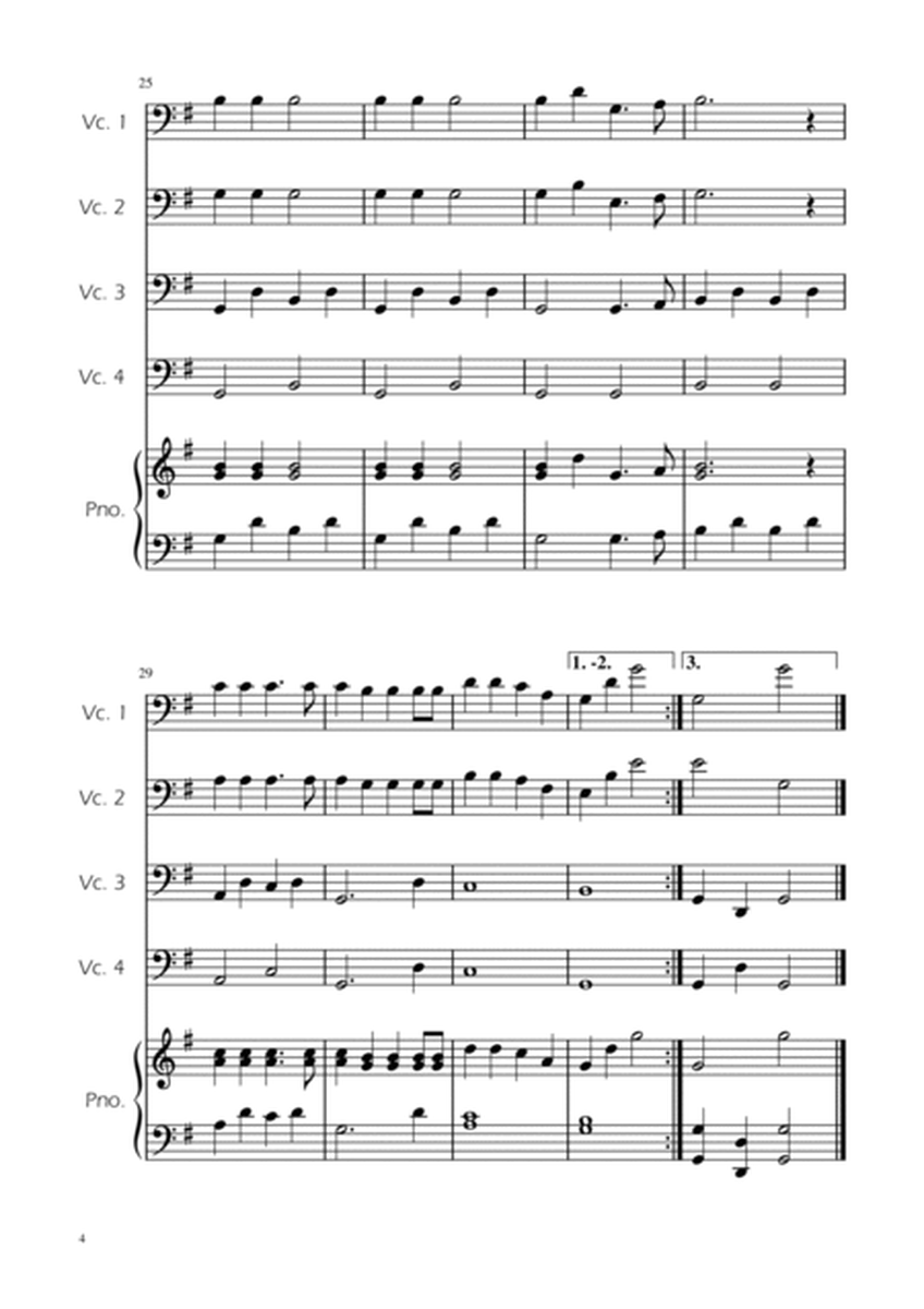 Jingle Bells - Cello Quartet w/ Piano image number null
