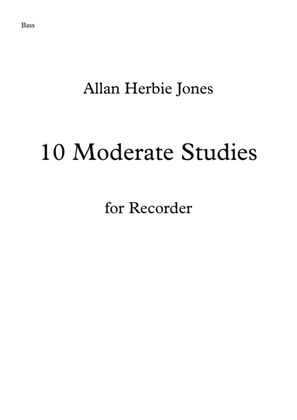 Book cover for 10 Moderate Studies for Bass/Contrabass Recorder