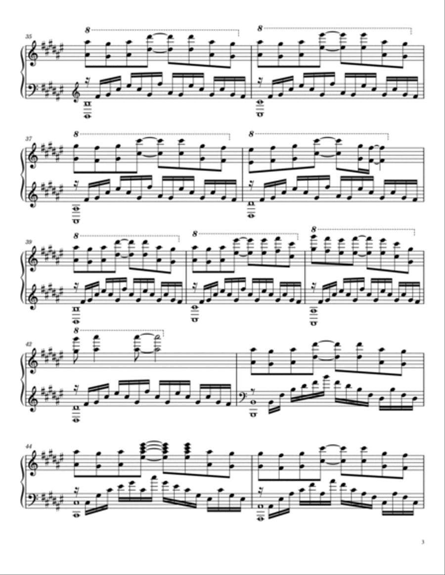 Again From Your Lie In April Piano Solo scores gallery preview page 3