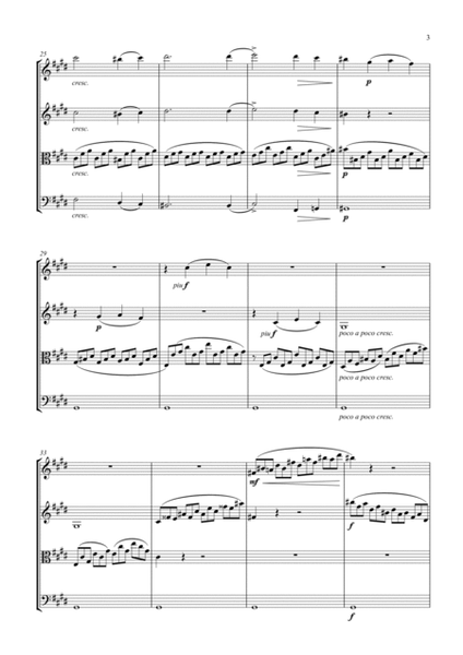 Beethoven: Moonlight Sonata Mov 1 Op. 27 No.2 for String Quartet - Score and Parts image number null