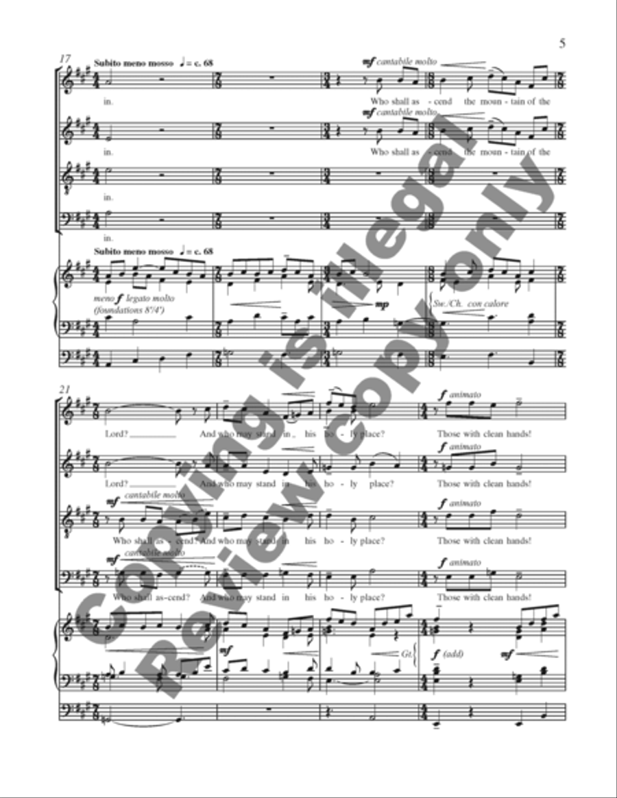 Lift Up Your Heads, O Ye Gates! 4-Part scores gallery preview page 15
