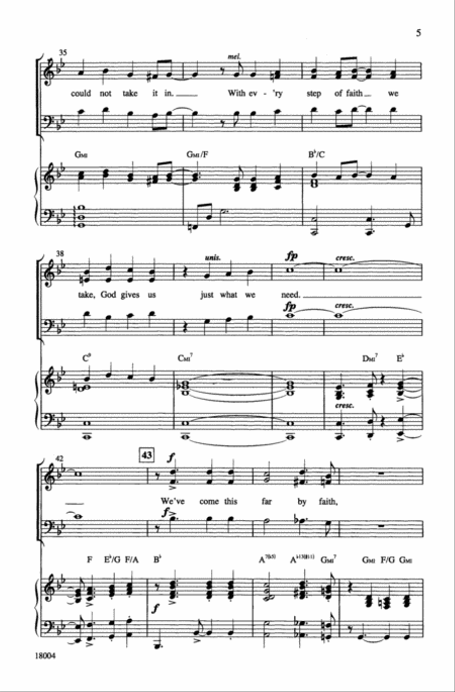 We've Come This Far by Faith 3-Part scores gallery preview page 5
