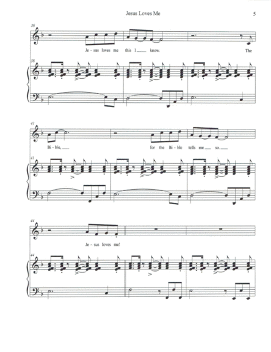 Jesus Loves Me Voice scores gallery preview page 5