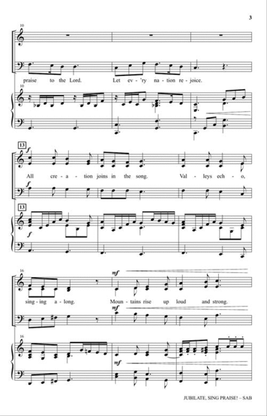 Jubilate, Sing Praise! Jubilate, Sing Praise! 3-Part scores gallery preview page 4