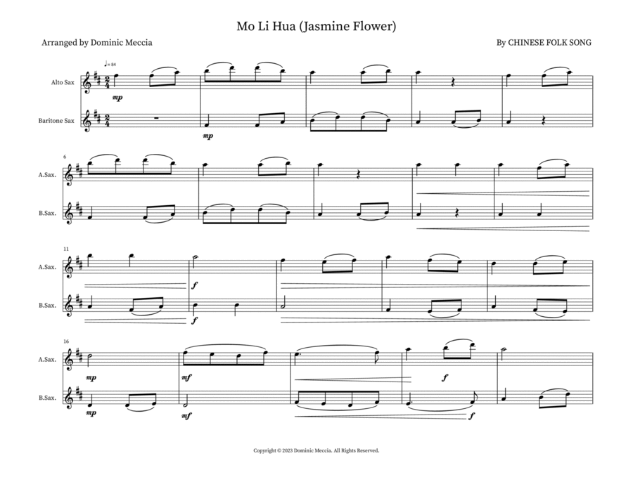 Jasmine discount flower saxophone