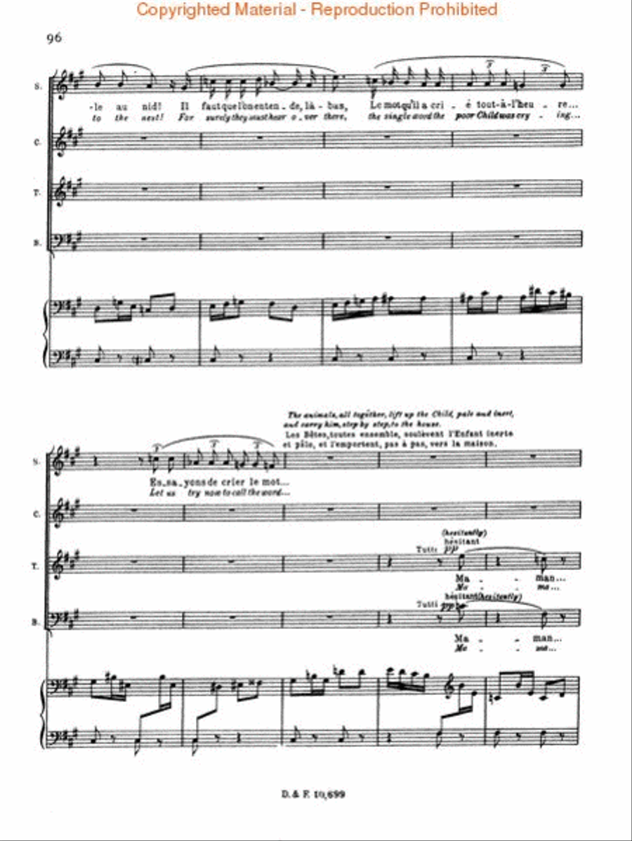 L'enfant et les Sortilèges (The Bewitched Child) Choir scores gallery preview page 4