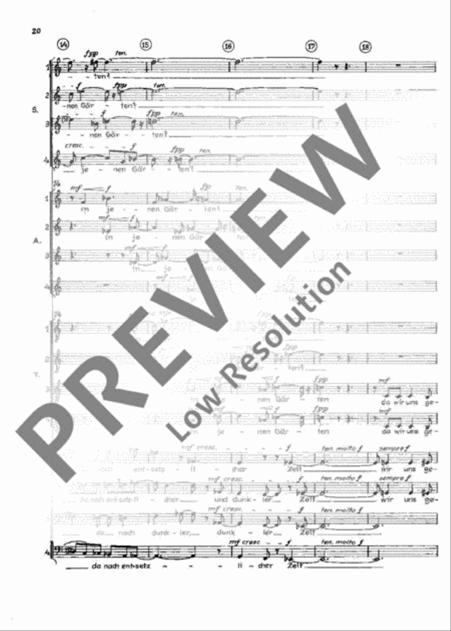 Drei Phantasien 4-Part scores gallery preview page 21