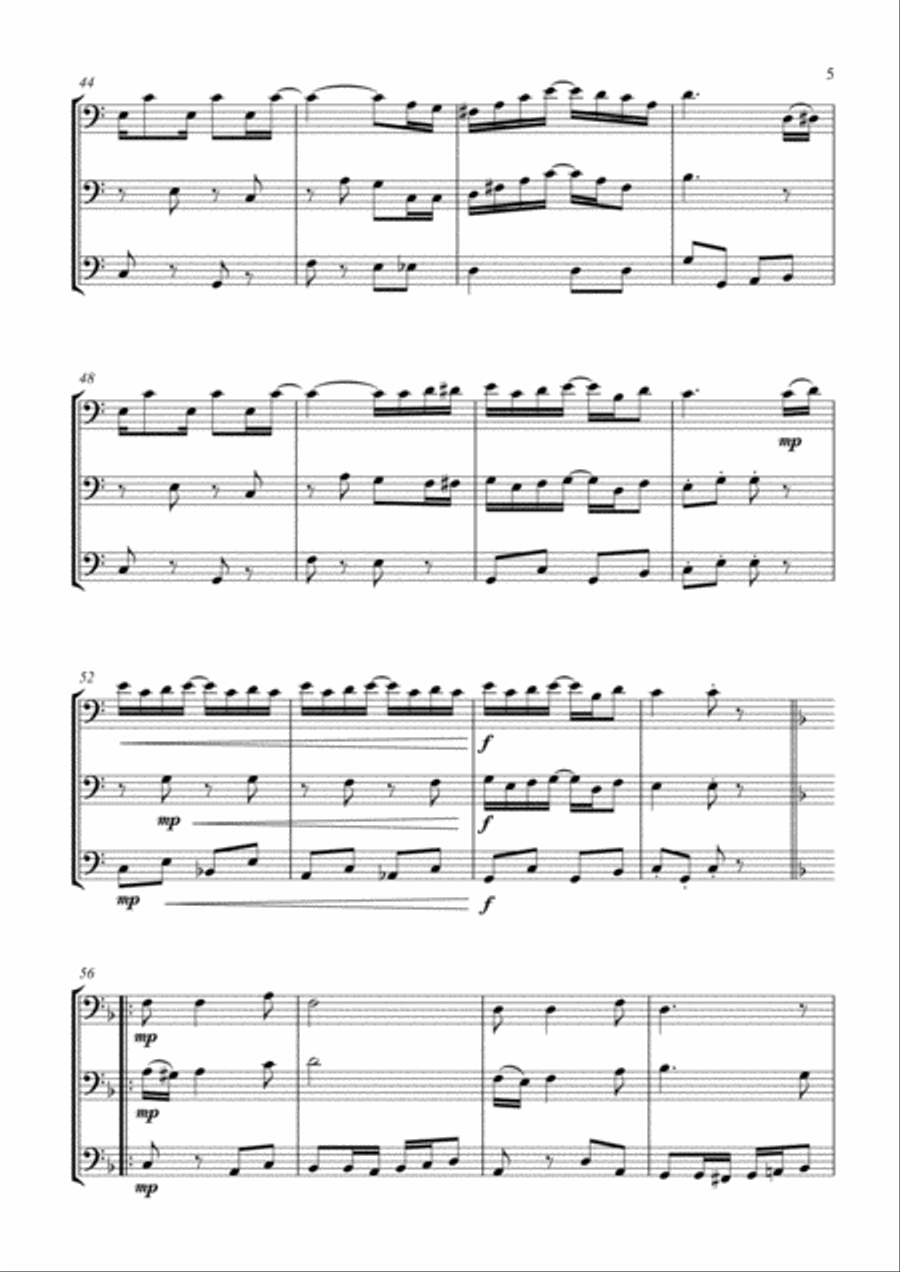 The Entertainer. For Trombone Trio Trombone Trio scores gallery preview page 5