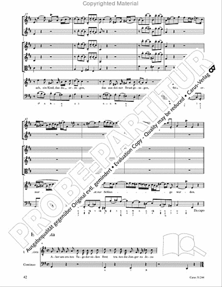 St. Matthew Passion (Matthaus-Passion) 4-Part scores gallery preview page 44