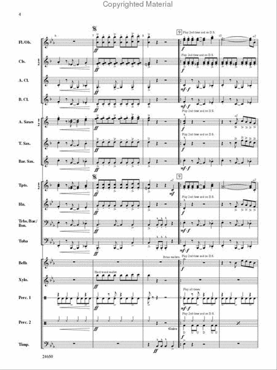Salsa and Chips Salsa and Chips Concert Band scores gallery preview page 3