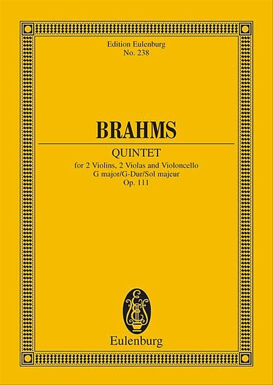 String Quintet in G Major, Op. 111 String Quintet scores gallery preview page 1