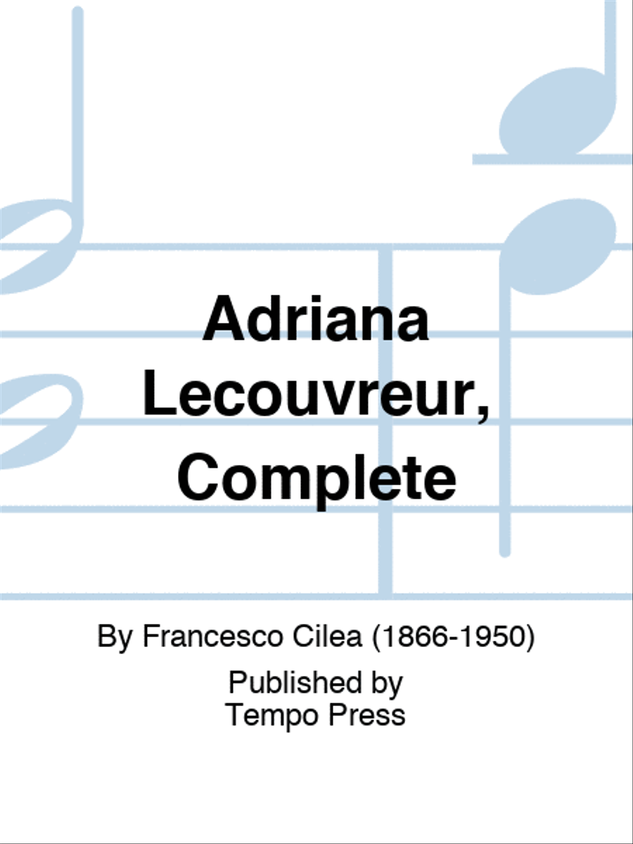 Adriana Lecouvreur, Complete 4-Part scores gallery preview page 1