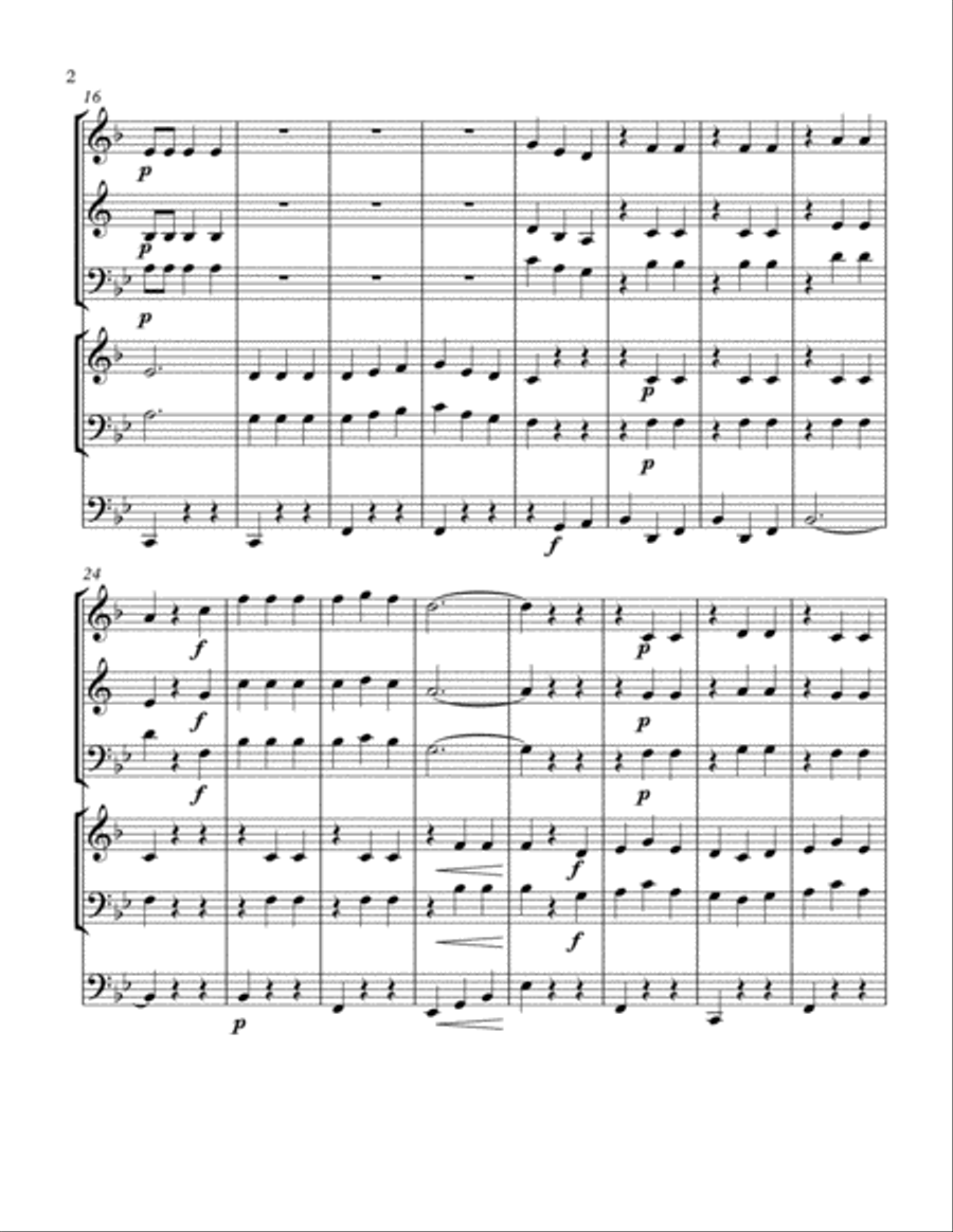 World War I Medley 3 Brass Ensemble scores gallery preview page 3