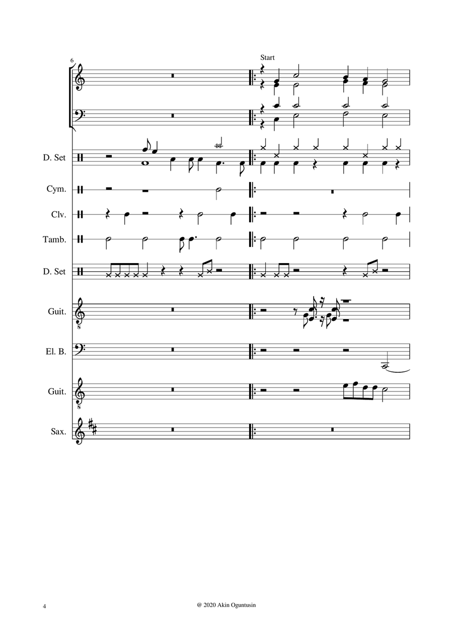 Jesu ni Balogun ọkọ - Jesus is the Captain of the ship 4-Part scores gallery preview page 5
