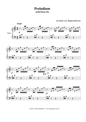 Book cover for Preludium (Bach) - pedal harp solo