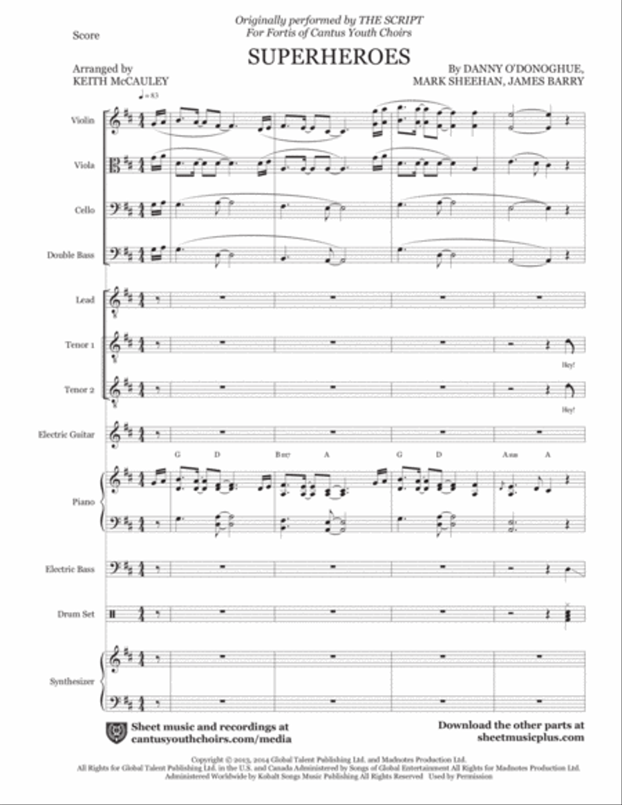 Superheroes Large Ensemble scores gallery preview page 2