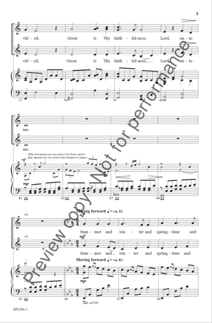 Great Is Thy Faithfulness - Forrest - SSAA SSAA scores gallery preview page 6