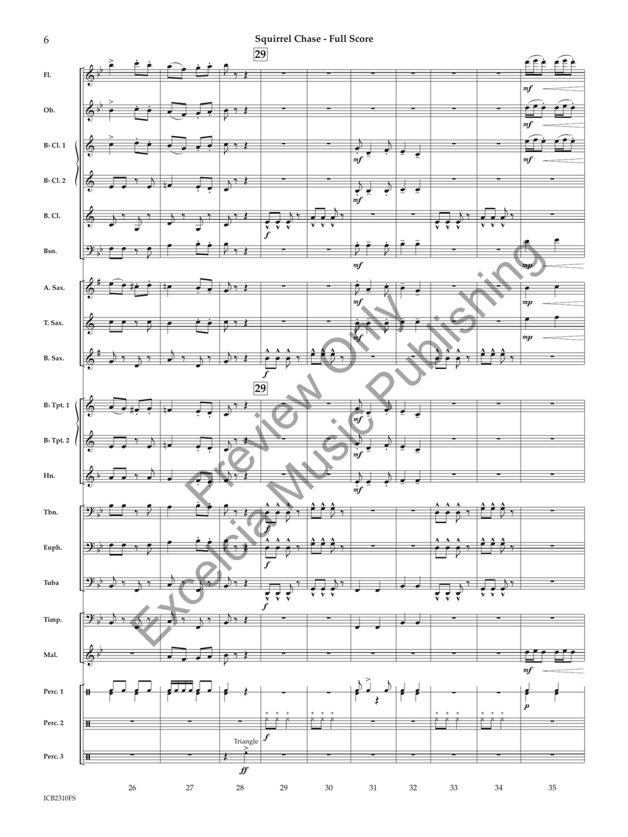 Squirrel Chase Concert Band scores gallery preview page 7