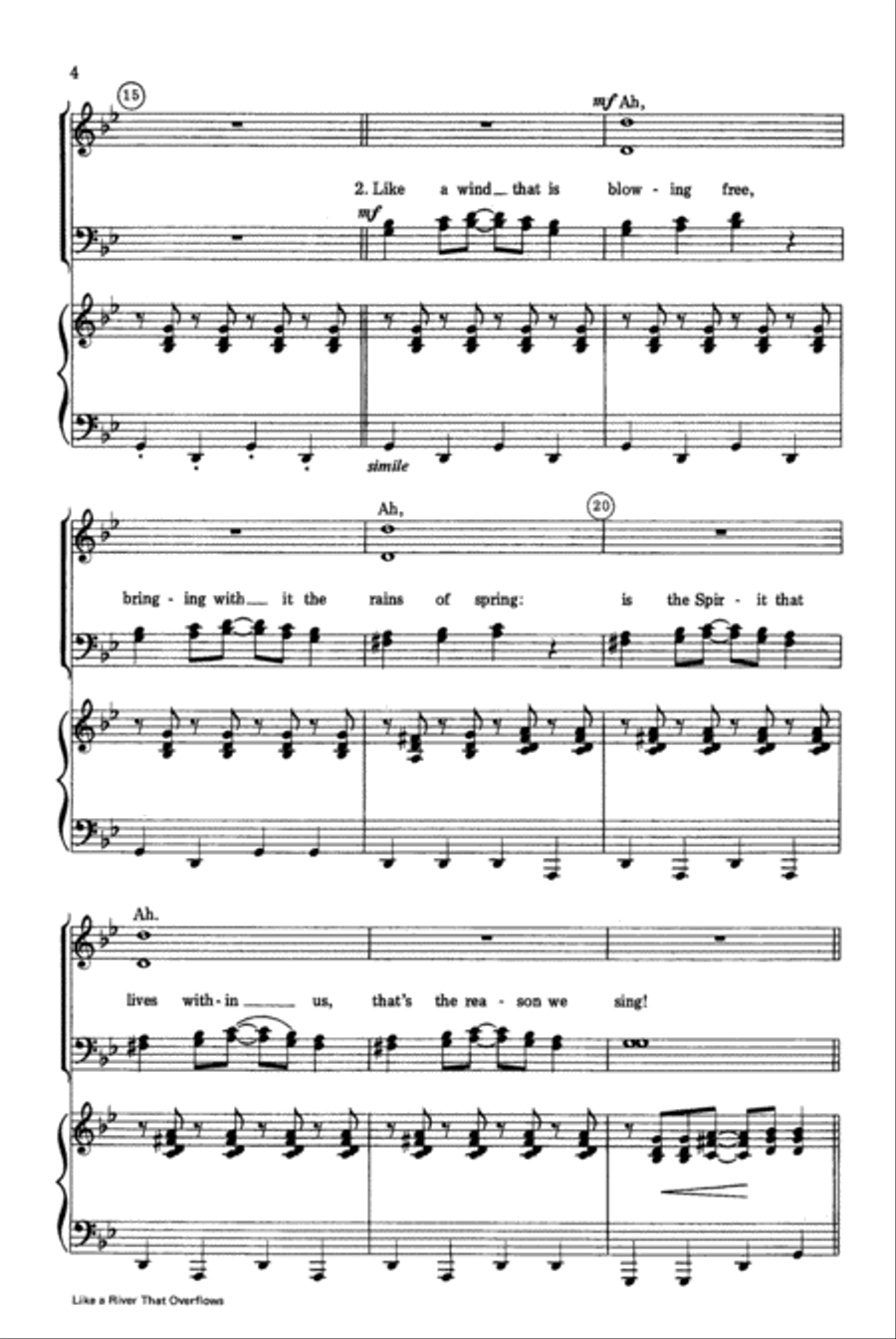 Like a River that Overflows 4-Part scores gallery preview page 4