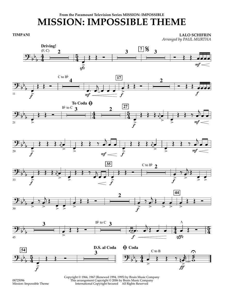 Mission: Impossible Theme - Timpani