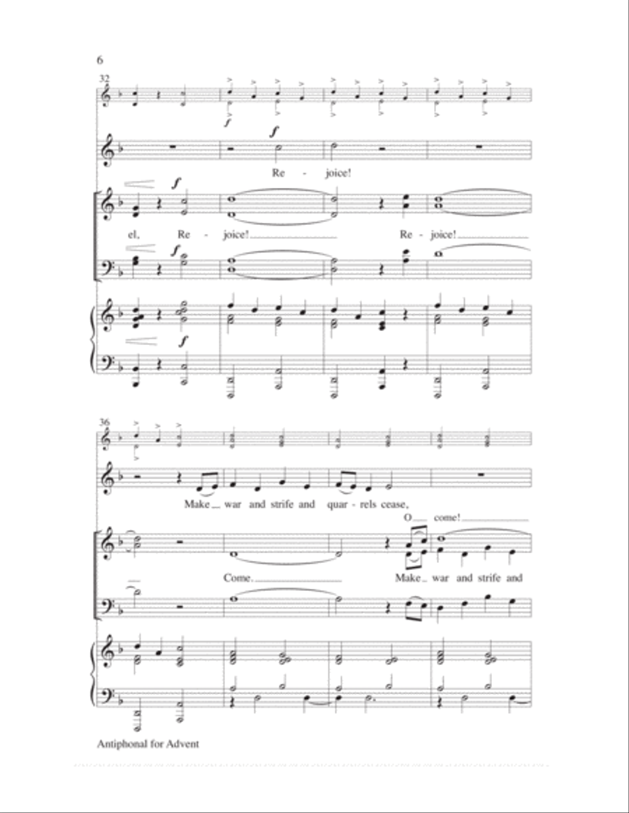 Antiphonal for Advent 4-Part scores gallery preview page 6