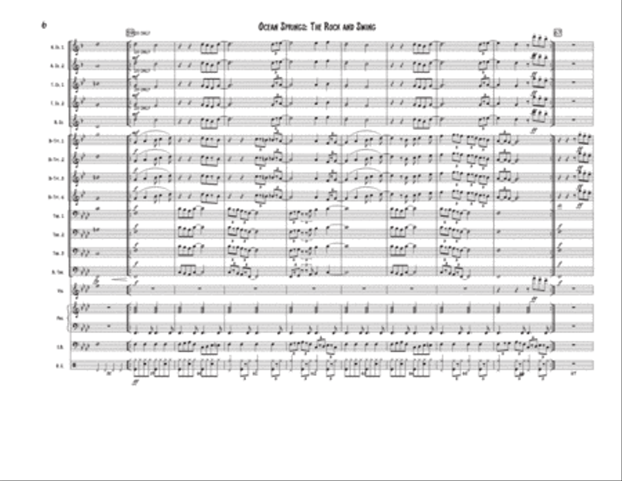 Ocean Springs- The Rock and the Swing Jazz Ensemble scores gallery preview page 6