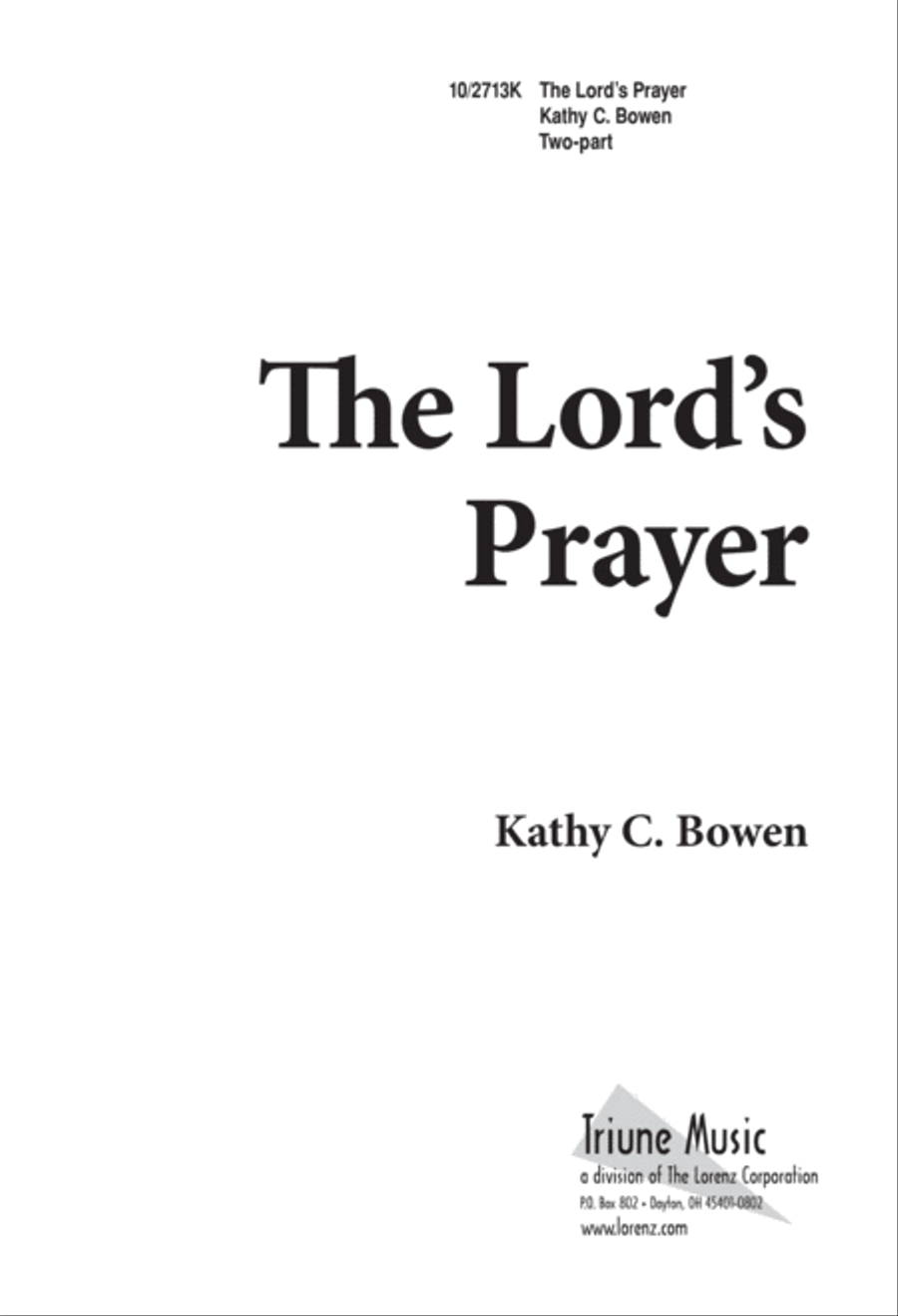 The Lord's Prayer 2-Part scores gallery preview page 1