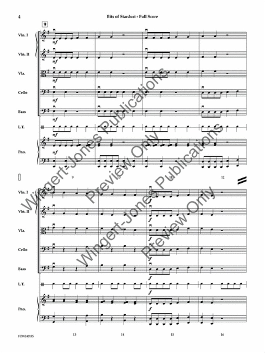 Bits of Stardust (Score) String Orchestra scores gallery preview page 5