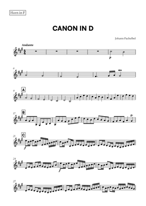 Book cover for Canon in D (for French Horn)