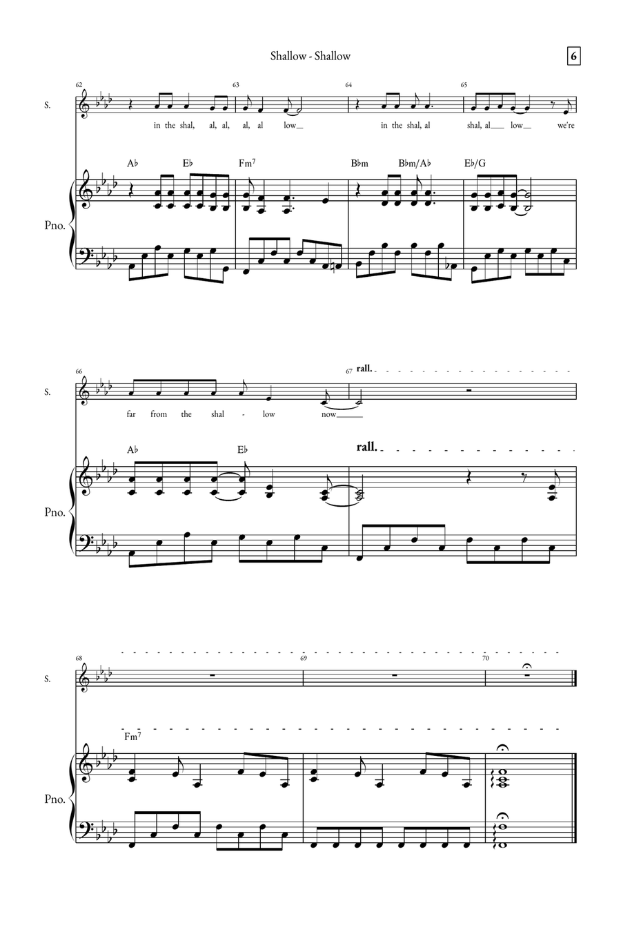 Shallow A Cappella scores gallery preview page 6