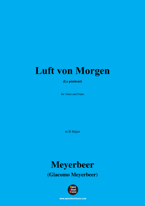 Meyerbeer-Luft von Morgen(Le pénitent),in B Major